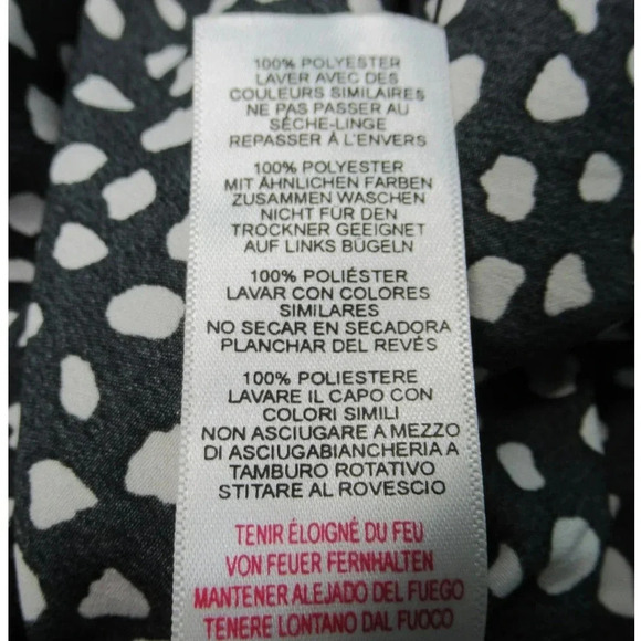 Pretty Little Thing Dalmatian Print Dress Size 10 Wrap Long Sleeve Wrap Tea Belt - Picture 6 of 9